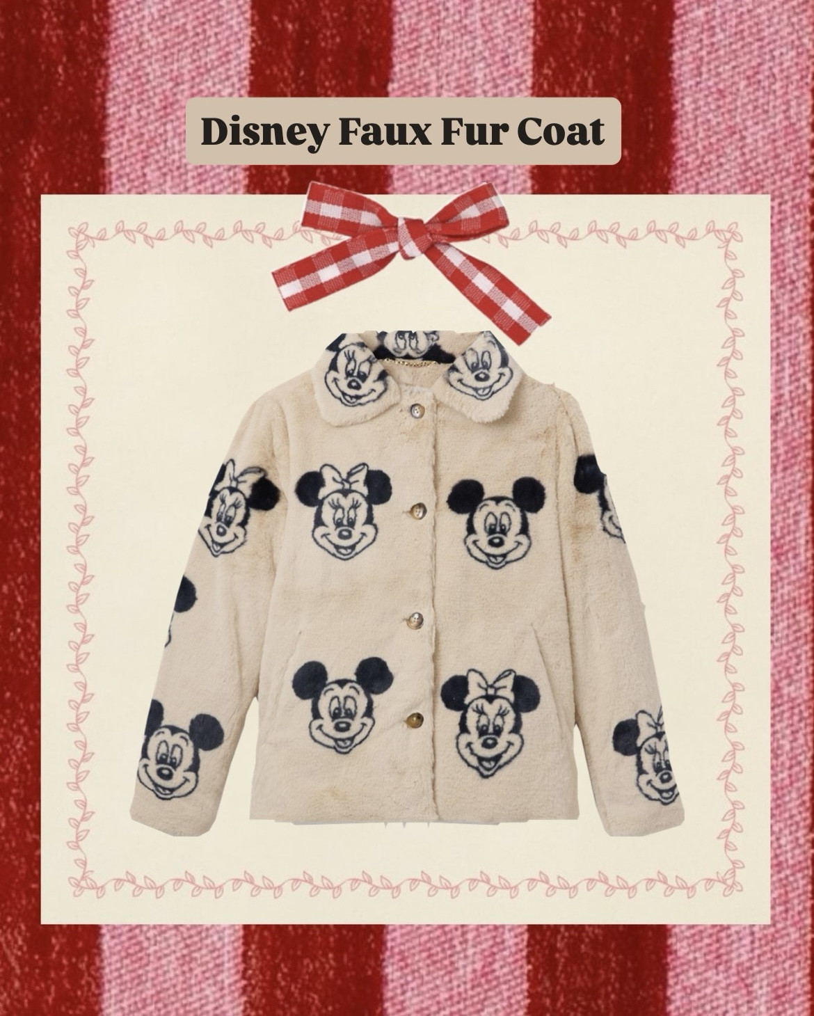 Vintage Disney nostalgia, reimagined in luxe faux fur. ❄️
This isn’t just a jacket…it’s a statement, a throwback, and a little bit of magic you can wear. Iconic then. Iconic now. 🫶🏻

#LTKootd #LTKU #LTKSeasonal