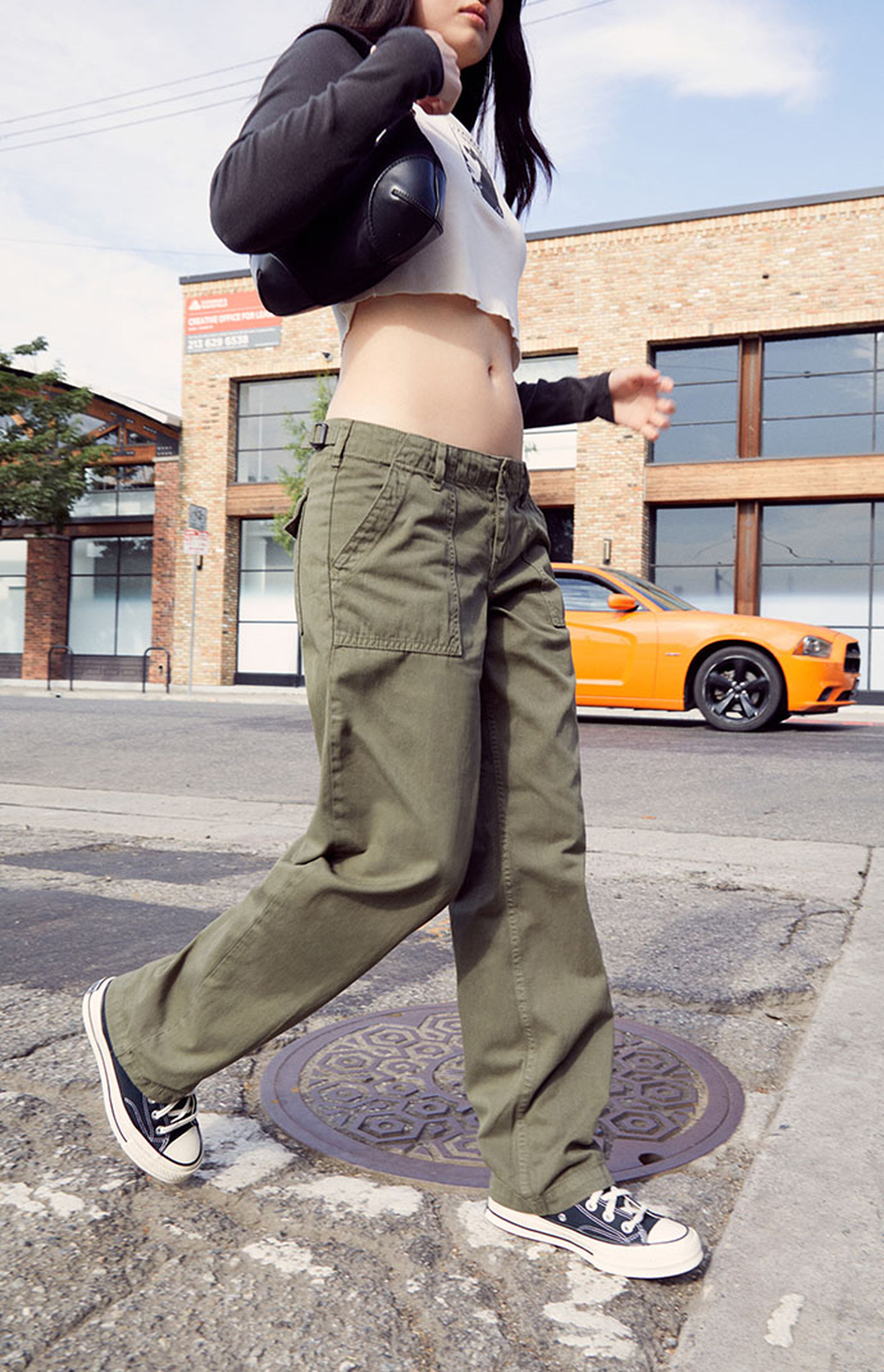 John Galt Green Parker Cargo Pants | PacSun | PacSun