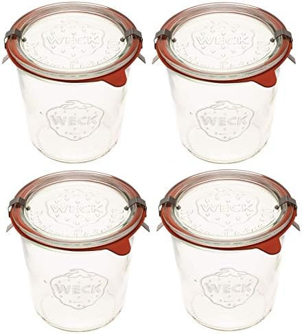 Weck Canning Jars 742 - Weck Mold Jars made of Transparent Glass - Eco-Friendly Canning Jar - Foo... | Amazon (US)
