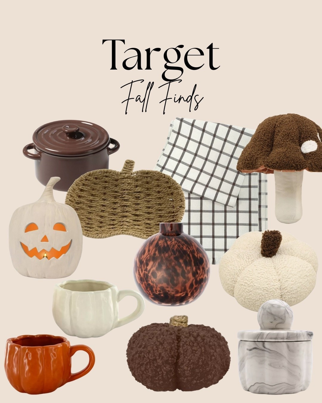Target dollar section fall finds🍁🍄‍🟫 

#LTKSeasonal #LTKHome #LTKStyleTip