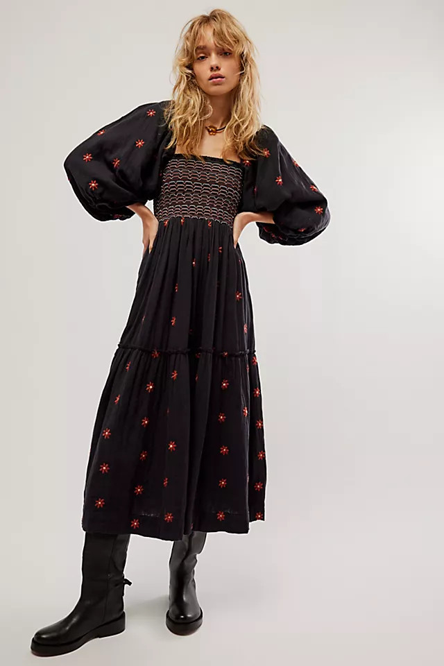 Dahlia Embroidered Maxi Dress | Free People (Global - UK&FR Excluded)