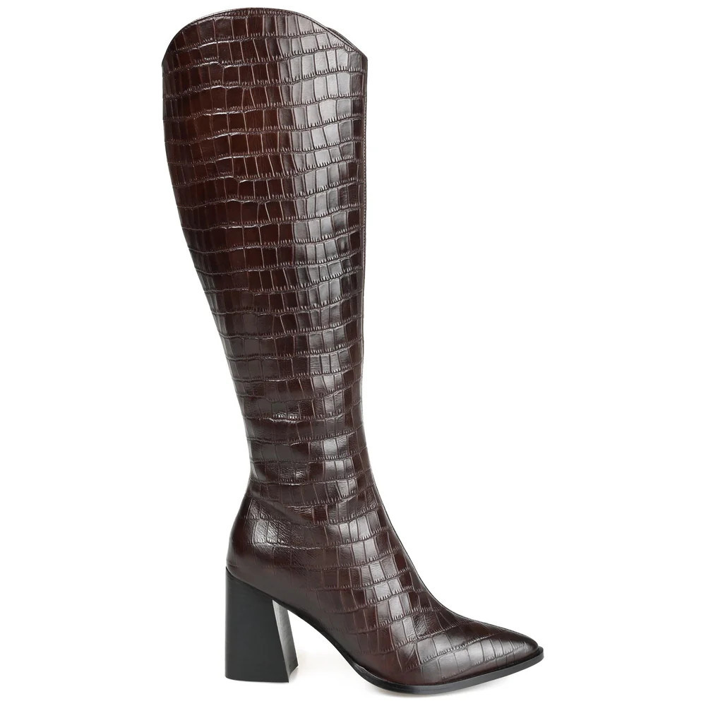 LAILA KNEE HIGH BOOTS IN LEATHER | Journee Collection