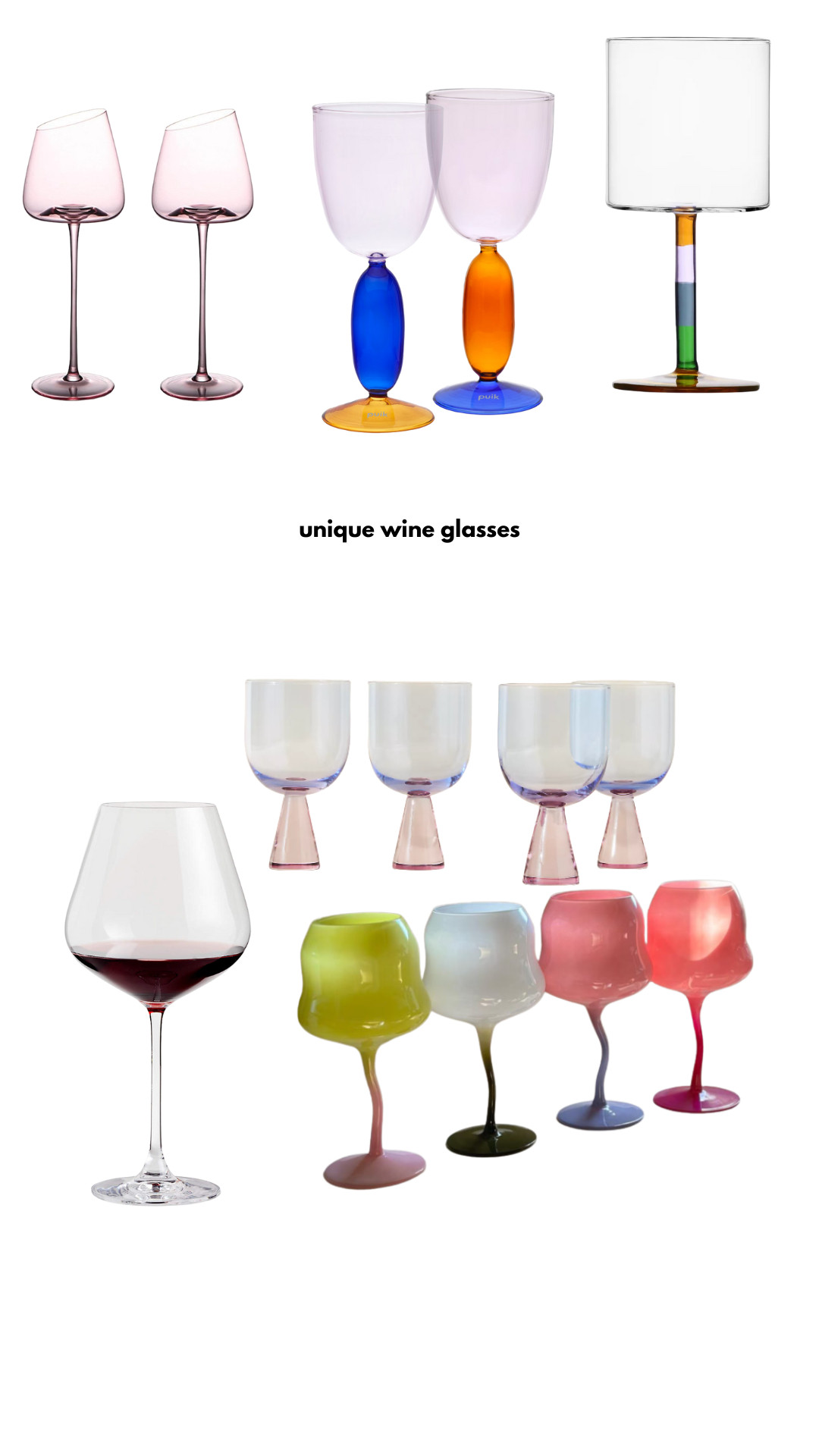 Shopping Cart Wednesday: unique wine glasses 

 #LTKHome #LTKParties #LTKFindsUnder50