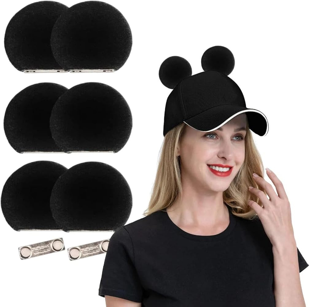 Magnetic Mouse Ears for Hats, Detachable Ear Clips, Hat Accessories Decor Gift for Baseball Caps ... | Amazon (US)