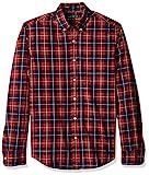 J.Crew Mercantile Men's Slim-Fit Plaid Flex Shirt (Small, Crimson Harvest) | Amazon (US)