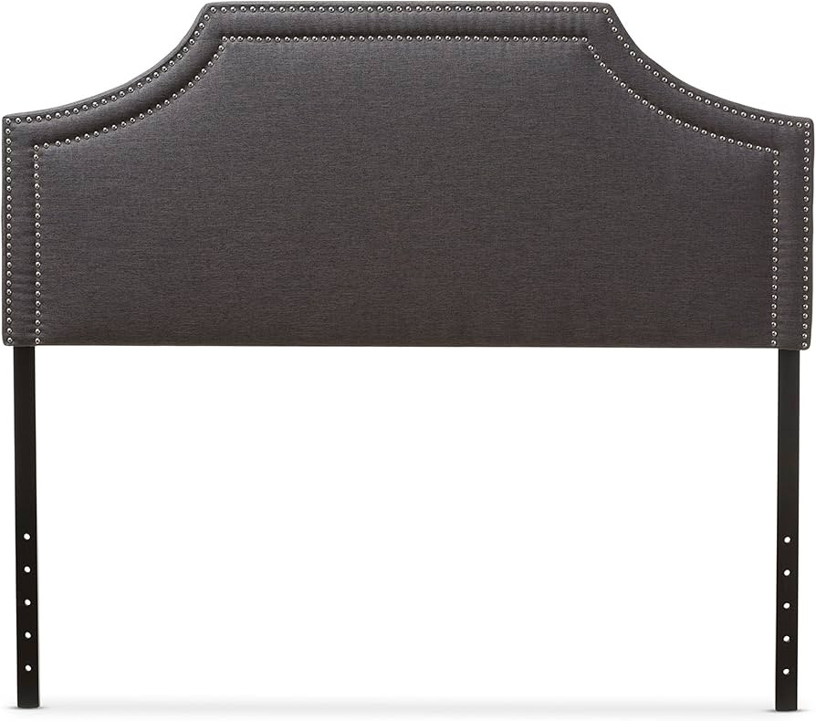 Baxton Studio Avignon Modern and Contemporary Dark Grey Fabric Upholstered Queen Size Headboard | Amazon (US)