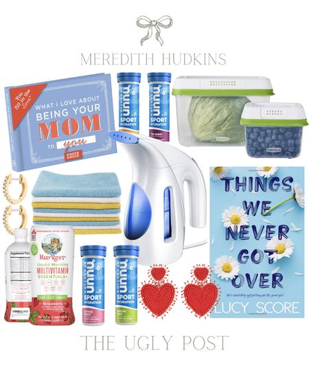 things we never got over book, lucy score, tupperware, valentines day gifts for kids, mary ruths multi vitamin, microfiber cloth, cleaning supples, womens vitamins, book club, hand held steamer, hydration drink, hoop earrings, beaded heart earrings, amazon, wellness, beauty,

#LTKhome #LTKsalealert #LTKunder50