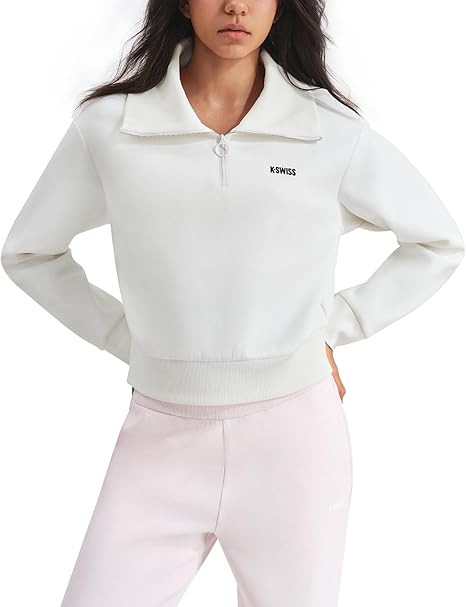 K-SWISS Women's Sweatshirt Quarter Zip Pullover - Workout Sweatshirts for Casual Sport, 2025 Fall... | Amazon (US)