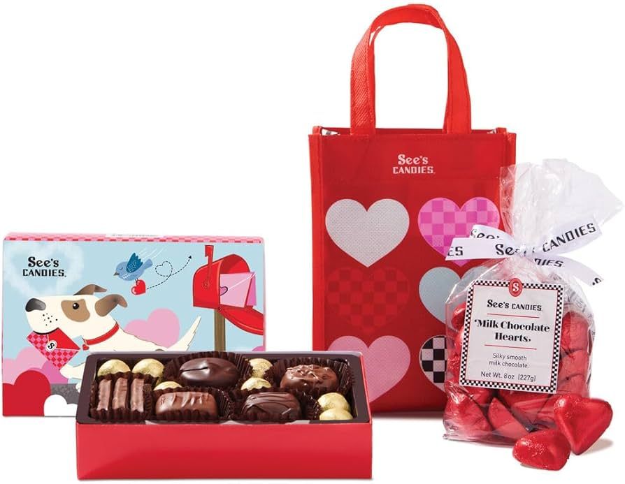 See's Candies 12.8 oz Valentine's Day Sweet Puppy Gift Set | Amazon (US)