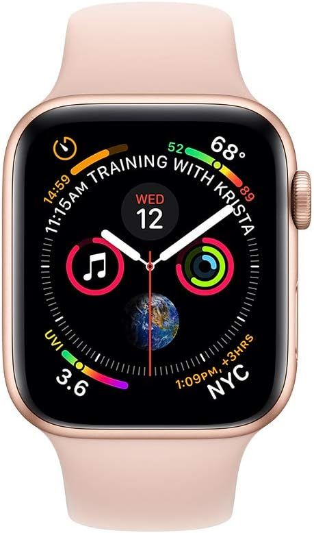 Apple Watch Series 4 (GPS + Cellular, 44MM) - Gold Aluminum Case with Pink Sand Sport Band (Renew... | Amazon (US)