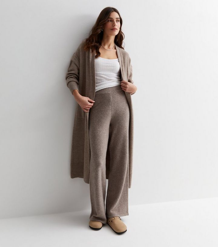 Mink Knit High Waist Trousers
						
						Add to Saved Items
						Remove from Saved Items | New Look (UK)