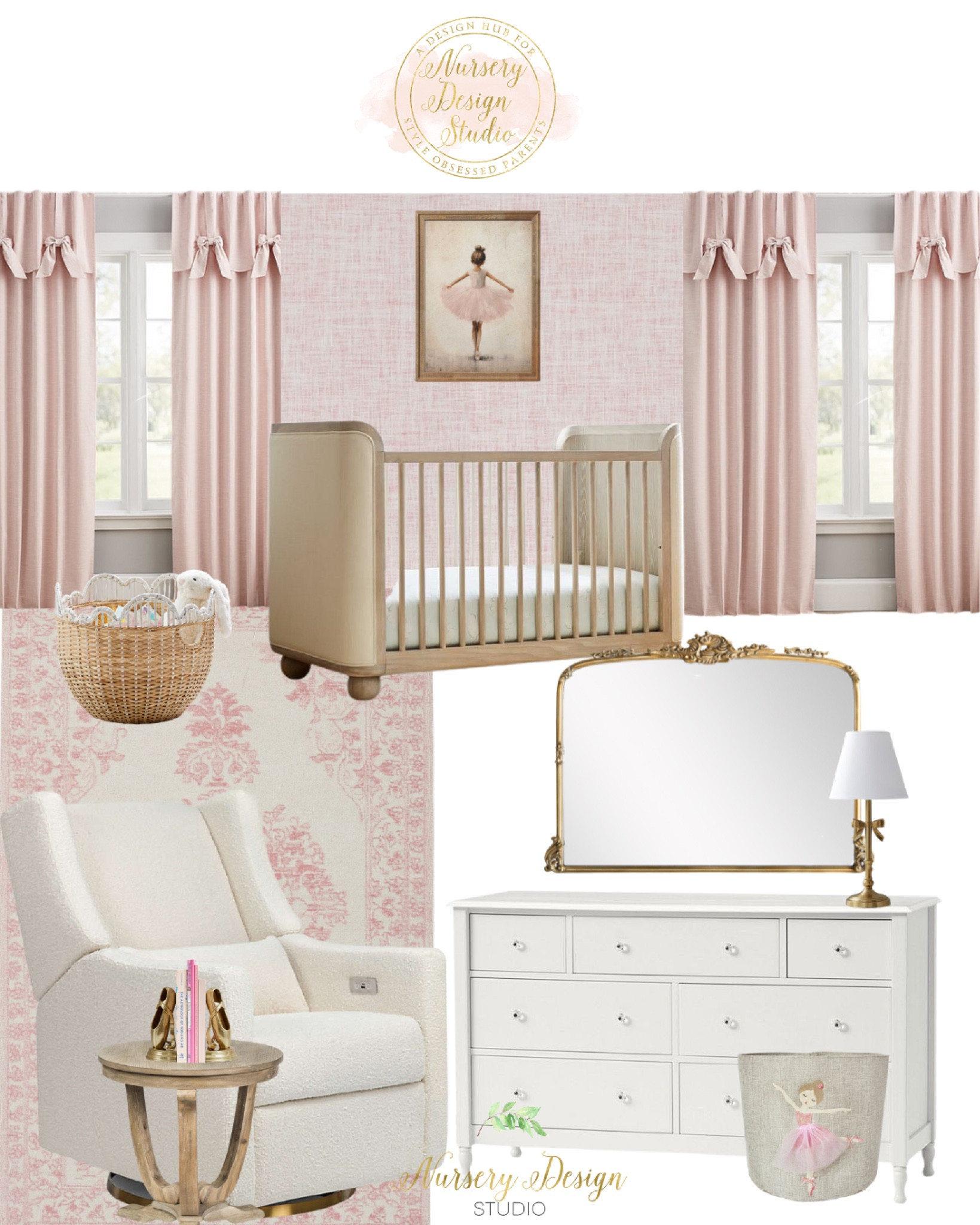 Baby girl nursery decor, baby girls mood board, pink nursery decor ideas, nursery ideas, ballerina nursery, white dresser

#LTKsalealert #LTKhome #LTKbaby