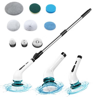 HOM Electric Spin Scrubber - Wireless Electric Cleaning Brush with 9 Brush Heads, 2 Speed Settings, For Bathrooms, Windows, Cars | Target