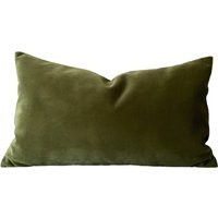 Moss Green Lumbar Velvet Throw Pillow Cover | All Size Available | Etsy (US)
