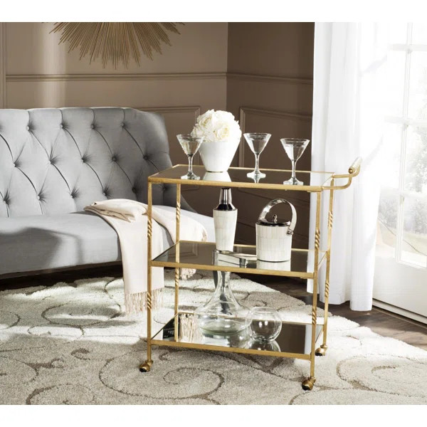 Oxendine Metal Bar Cart | Wayfair North America