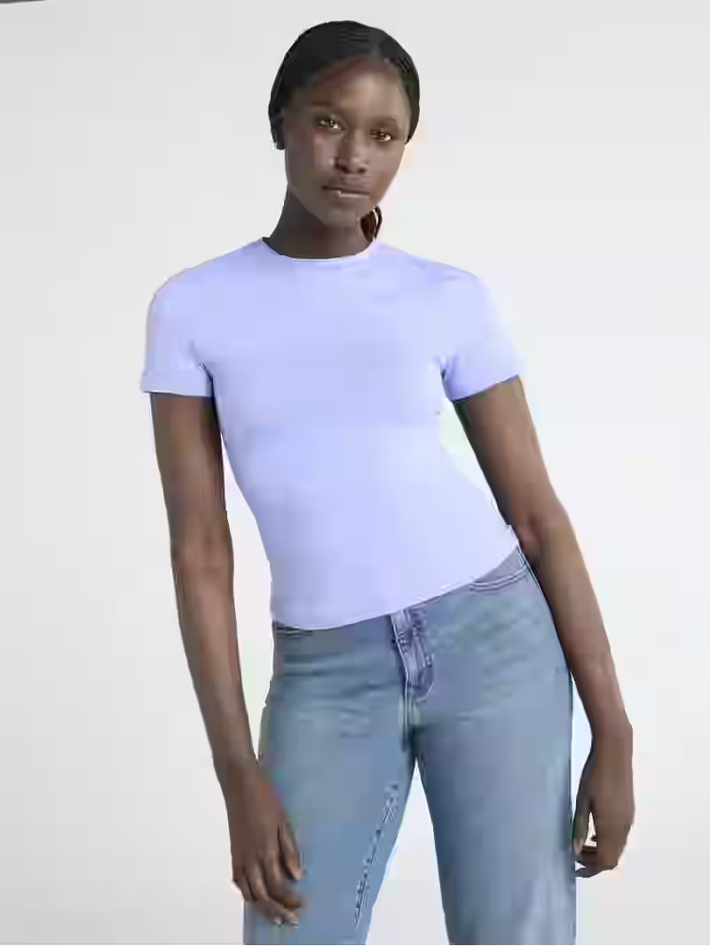 Scoop Women's Ultimate Refined Jersey Knit Fitted Baby Tee, Sizes XS-XXL | Walmart (US)