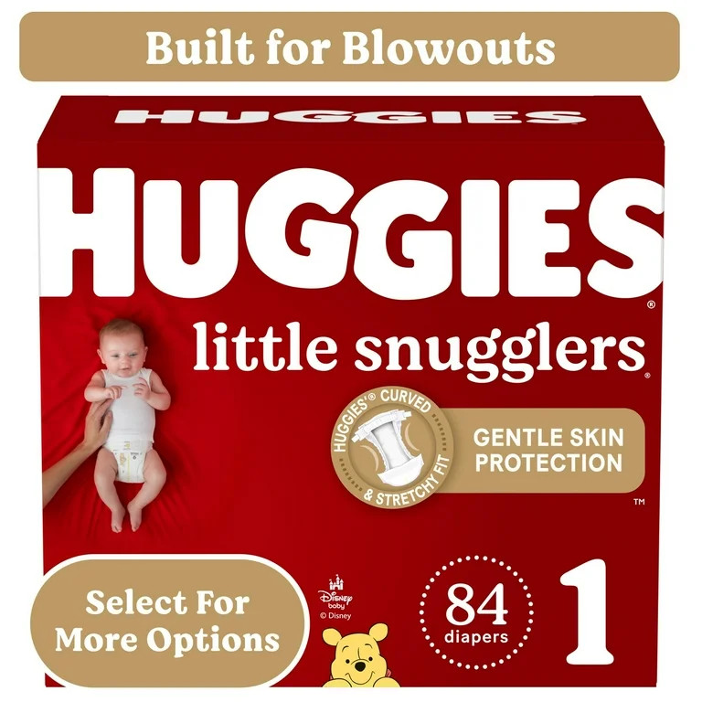 Huggies Little Snugglers Baby Diapers, Size 1 (8-14 lbs), 84 Ct (Select for More) | Walmart (US)