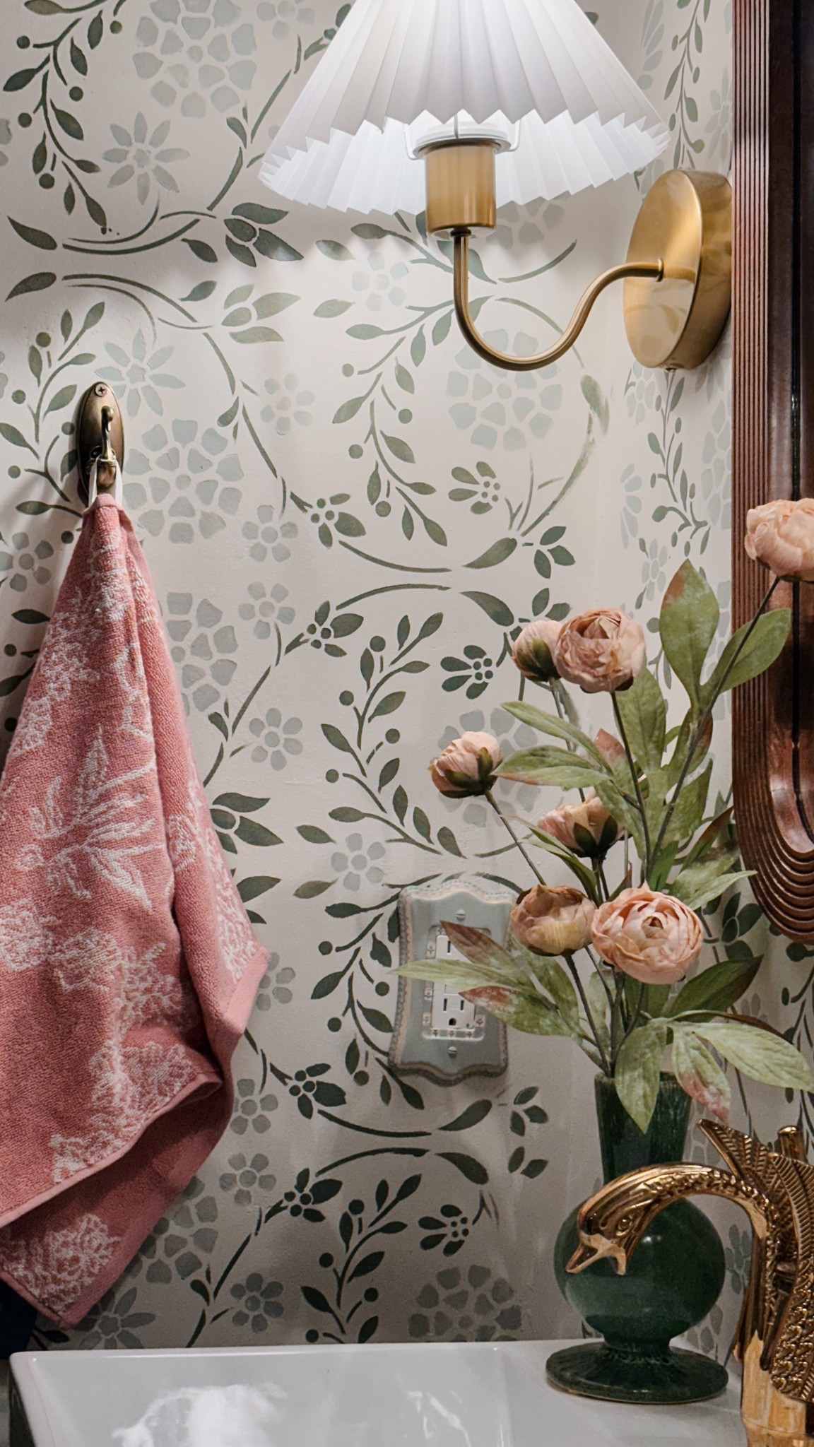 A little stenciling and a few whimsical touches make for a cute bathroom corner!

The hand towel was apparently a Valentine’s special from Target and is no longer available 😩 but I tagged a few fun options for you!

#LTKHome