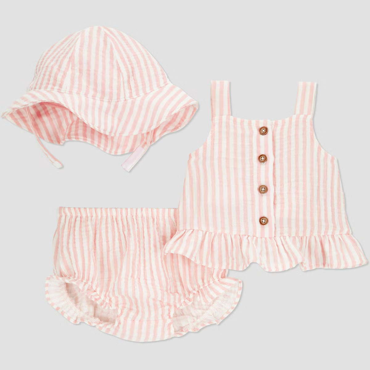 Carter's Just One You® Baby Girls' Sunsuit with Hat Set - Pink | Target