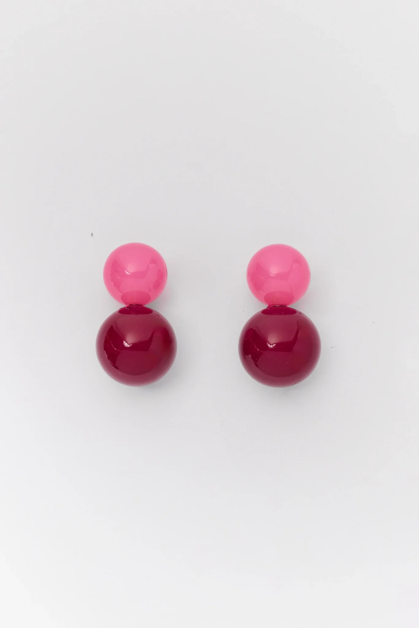 Burgundy Stacked Drop Earrings | Avara