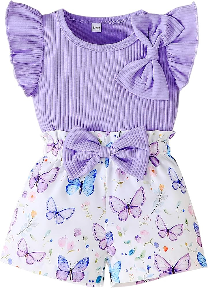 SUREPOCH Baby Girl Clothes 12 18 24 Month 2T 3T 4T Toddler Girl Clothes Spring Summer Shirt Short... | Amazon (US)
