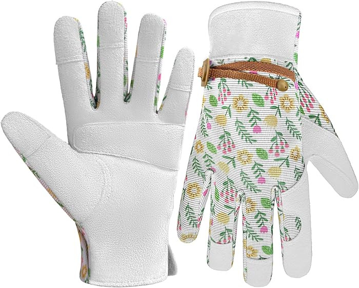 Gardening Gloves, Garden Gloves for Women Thorn Proof, Breathable Leather Work Gloves for Yard Pr... | Amazon (US)