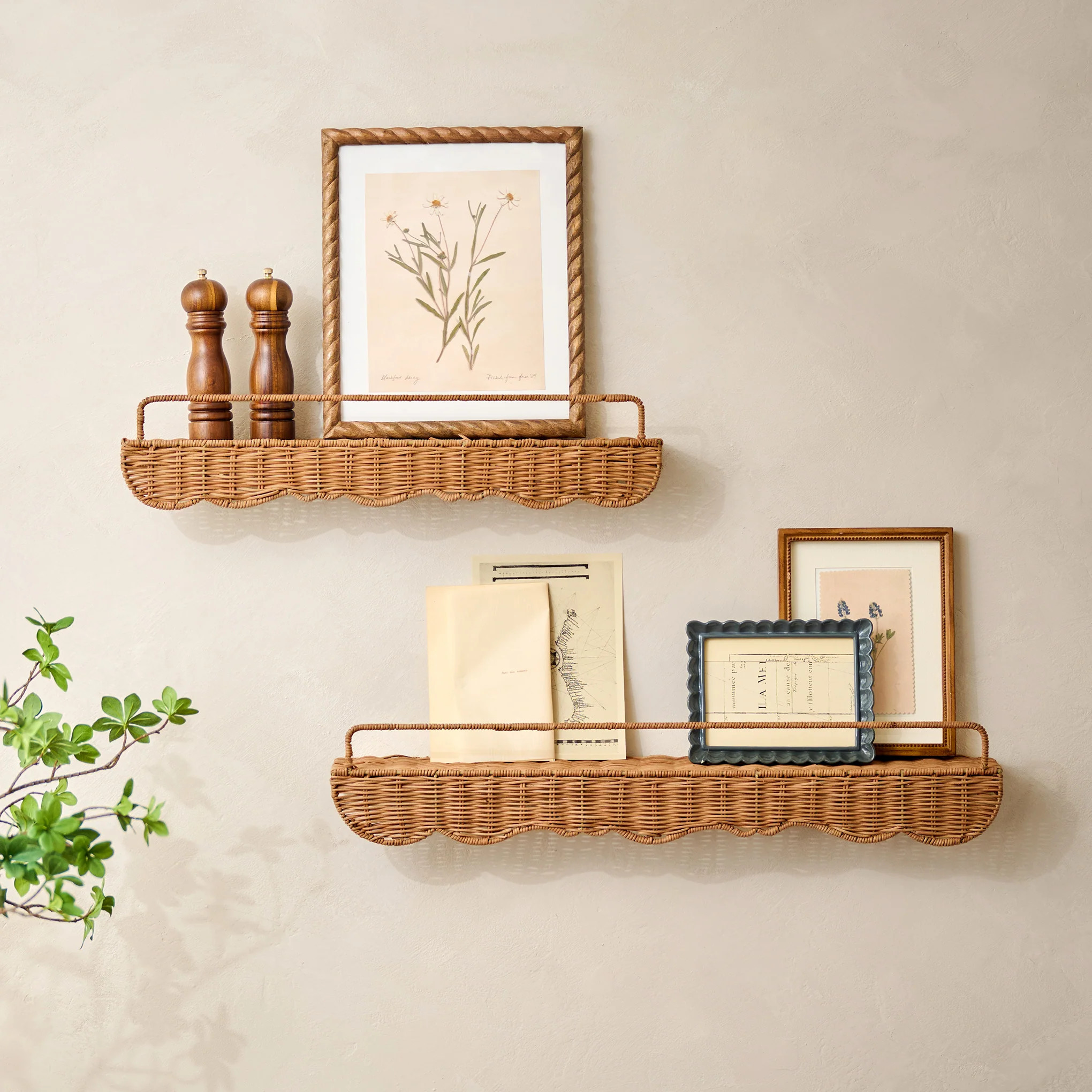 Robin Woven Rattan Picture Ledge | Magnolia