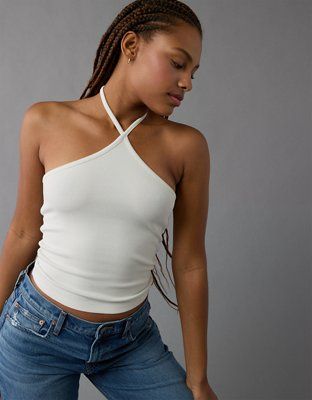 AE Y-Neck Halter Top | American Eagle Outfitters (US & CA)