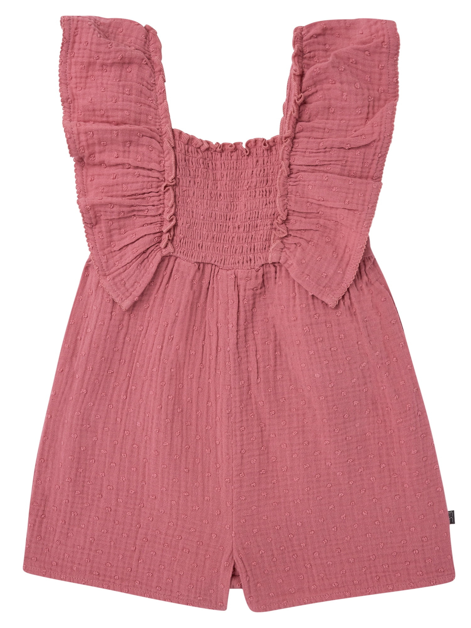 Modern Moments by Gerber Toddler Girl Flutter Romper with Smocking, Sizes 12 Months - 5T | Walmart (US)