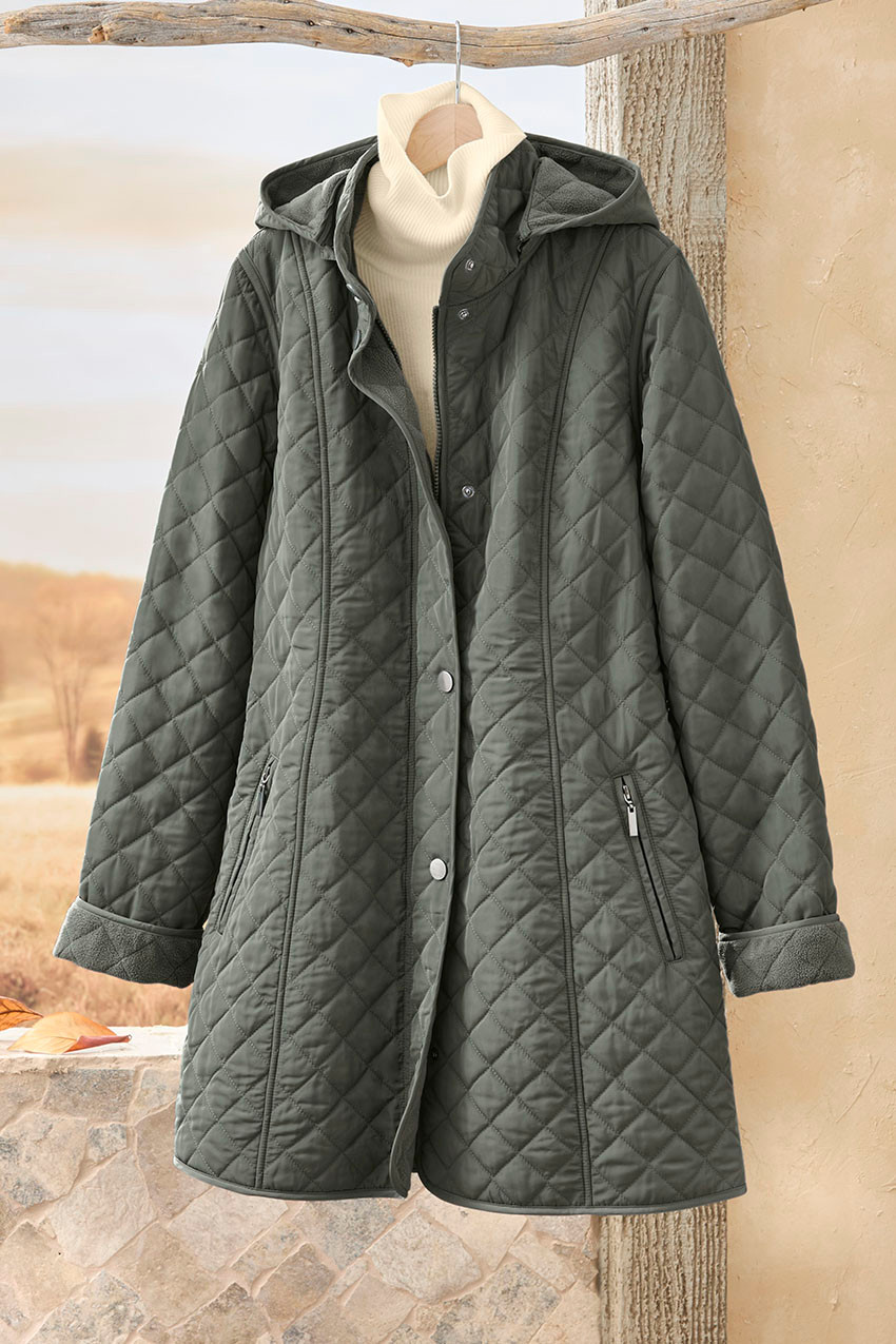 Quilted Hooded Car Coat | Coldwater Creek