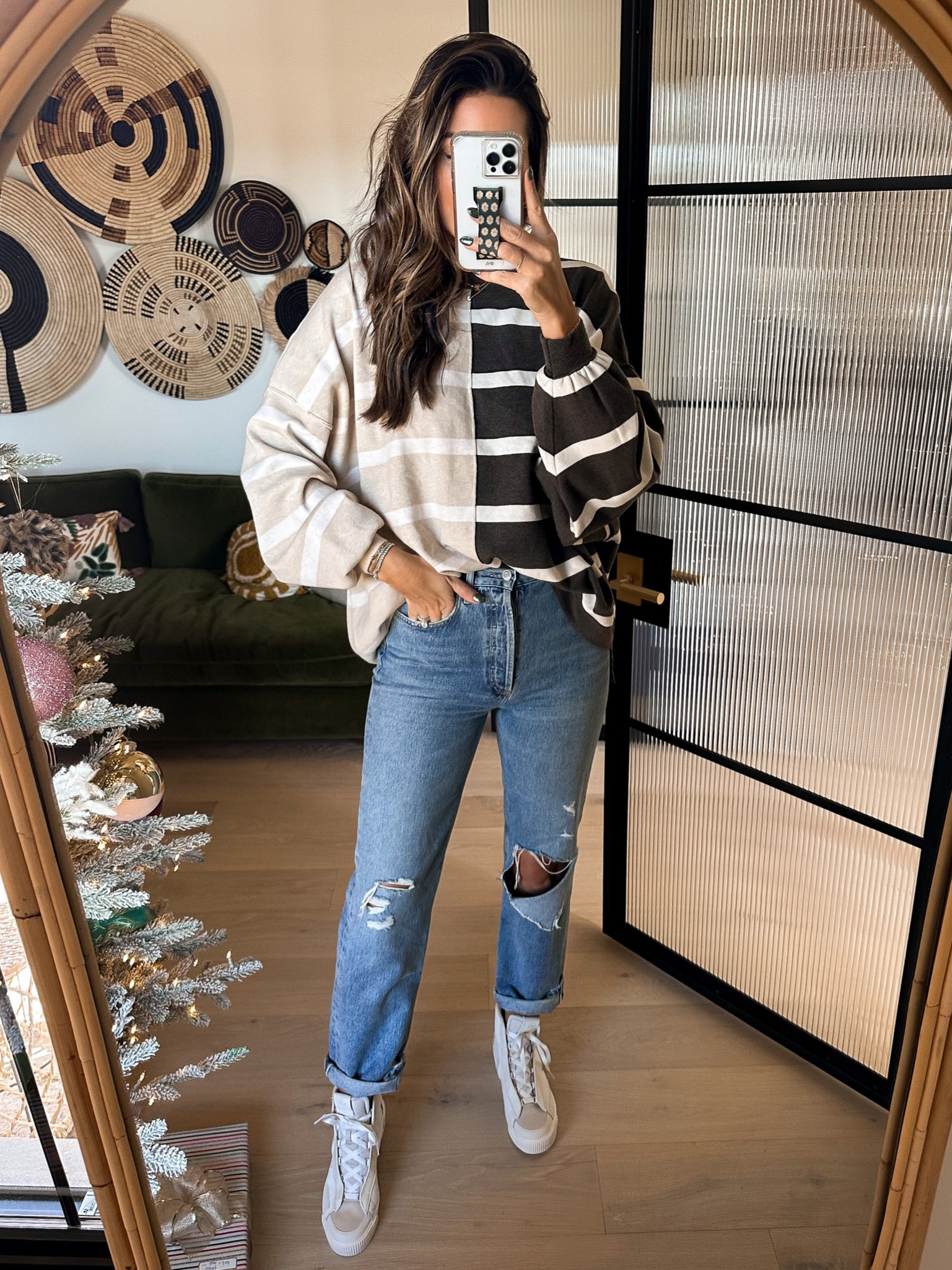 Free people just my hotsell stripe pullover