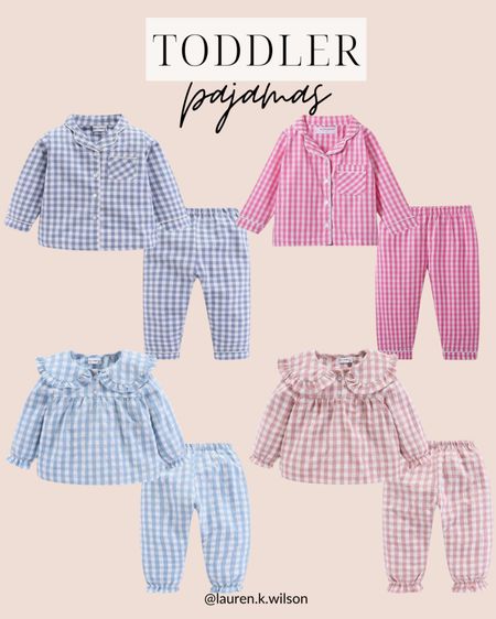 Toddlers pajamas, ruffle collar, gingham, sleepwear, loungewear, affordable, kids 

#LTKSeasonal #LTKfindsunder100 #LTKstyletip