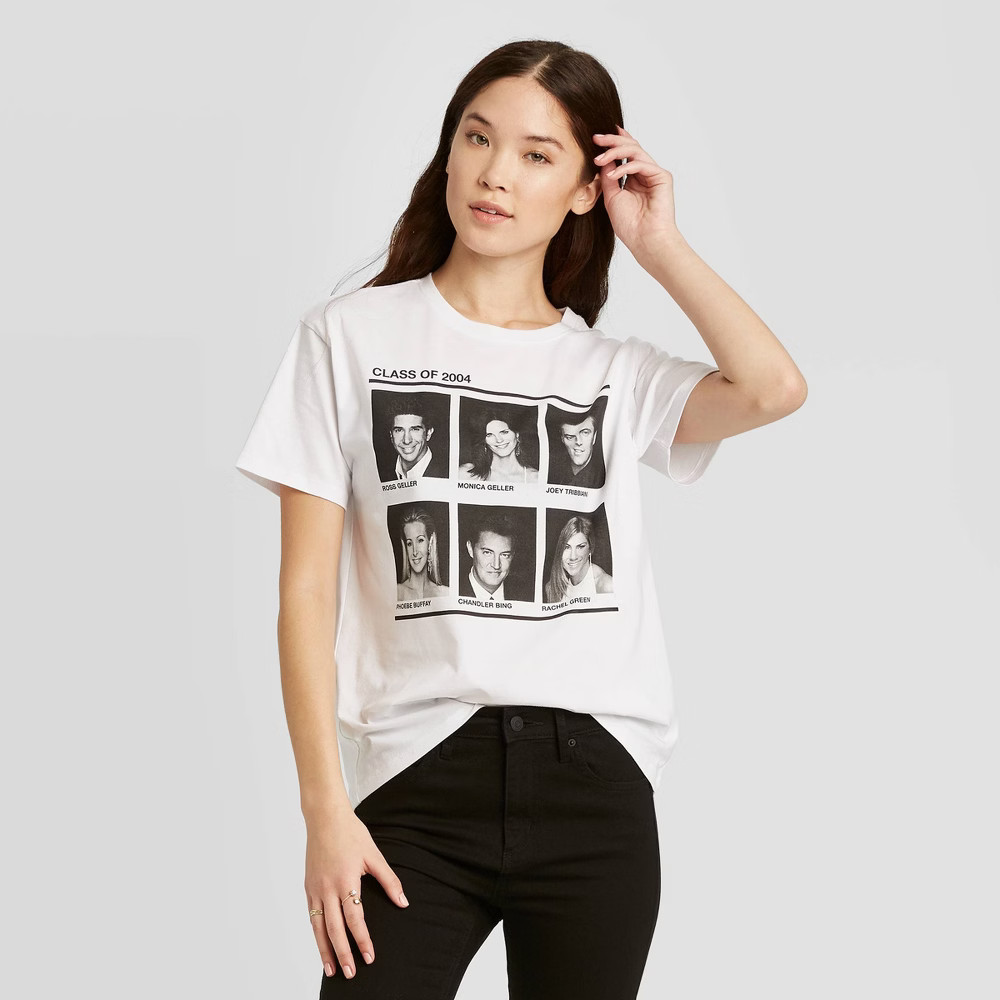 Women's Friends Class of 2004 Short Sleeve Graphic T-Shirt (Juniors') - White S, Women's, Size: Smal | Target