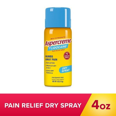 Aspercreme Lidocaine Pain Relief Dry Spray - 4oz | Target