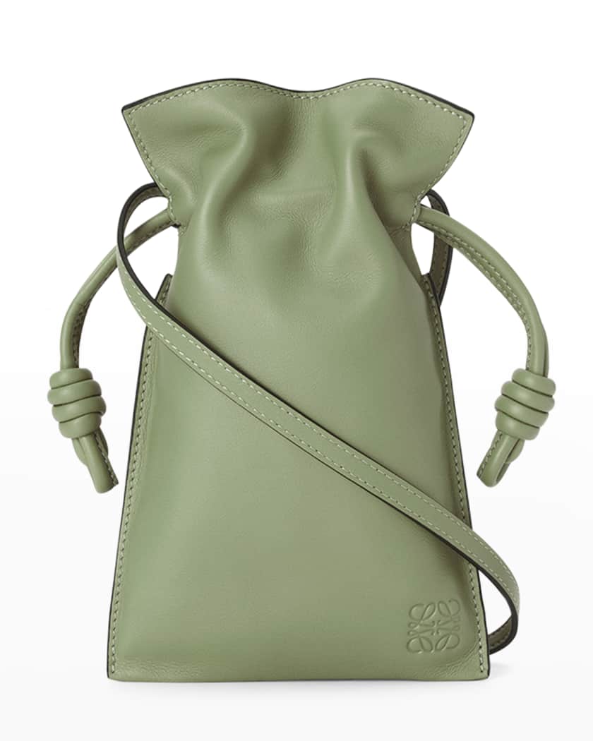 Loewe Flamenco Pocket Mini Drawstring Crossbody Bag | Neiman Marcus