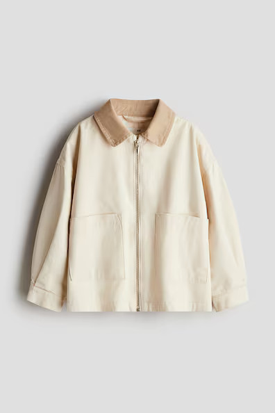 H & M - Cotton twill jacket - Beige | H&M (US + CA)