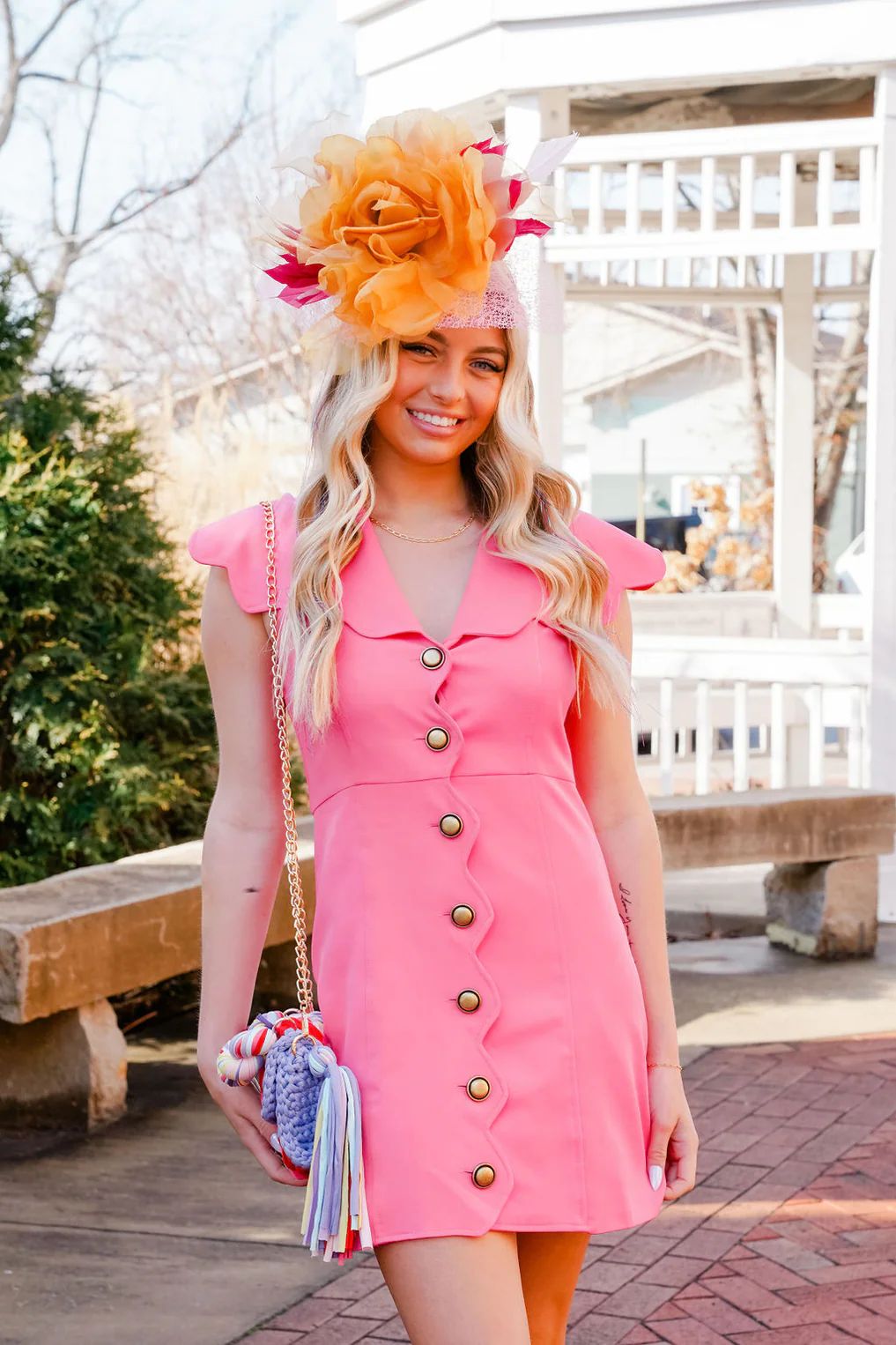 Penelope Button Up Dress - Pink | Dress & Dwell