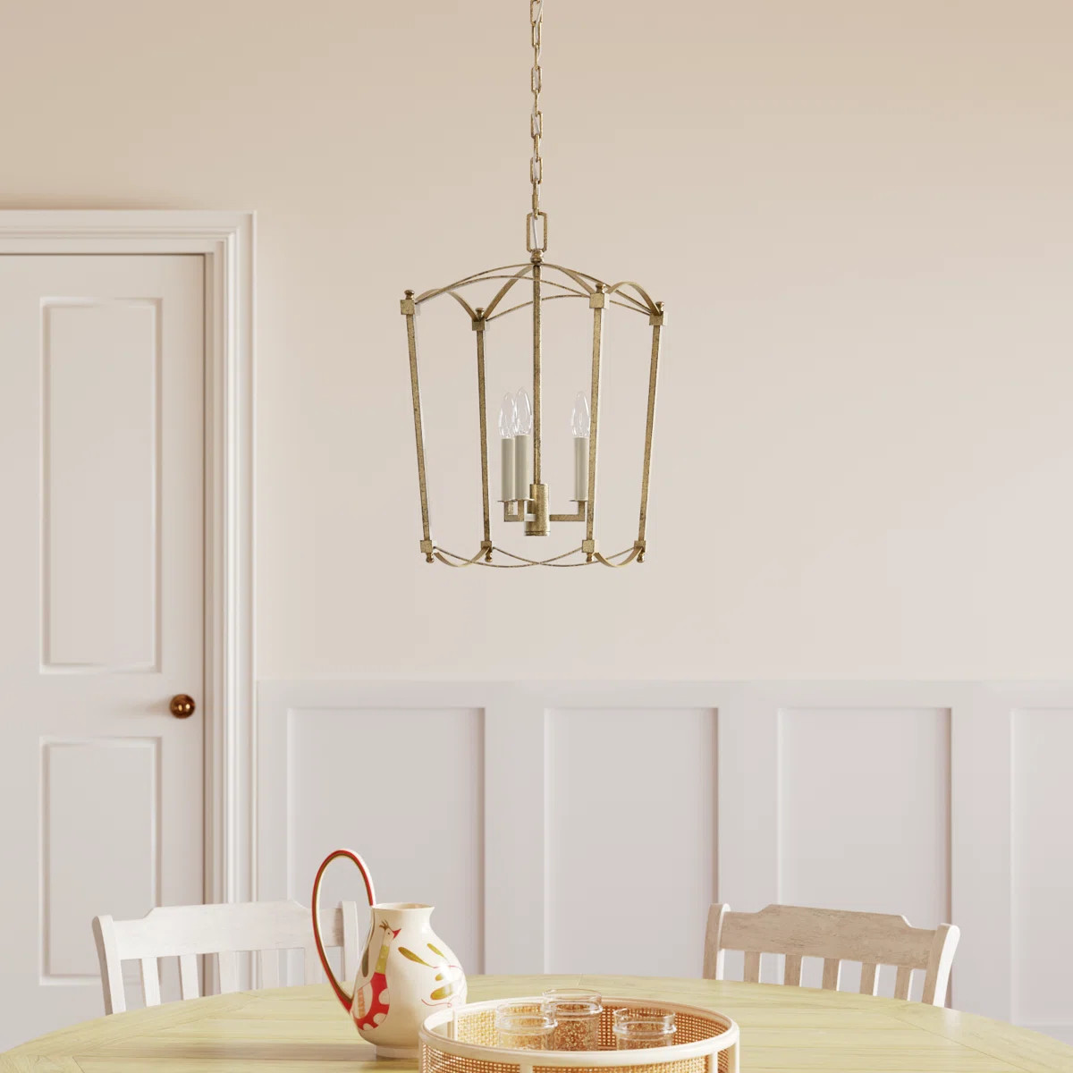 Olive 3-Light Metal Dimmable Lantern Chandelier | Wayfair North America