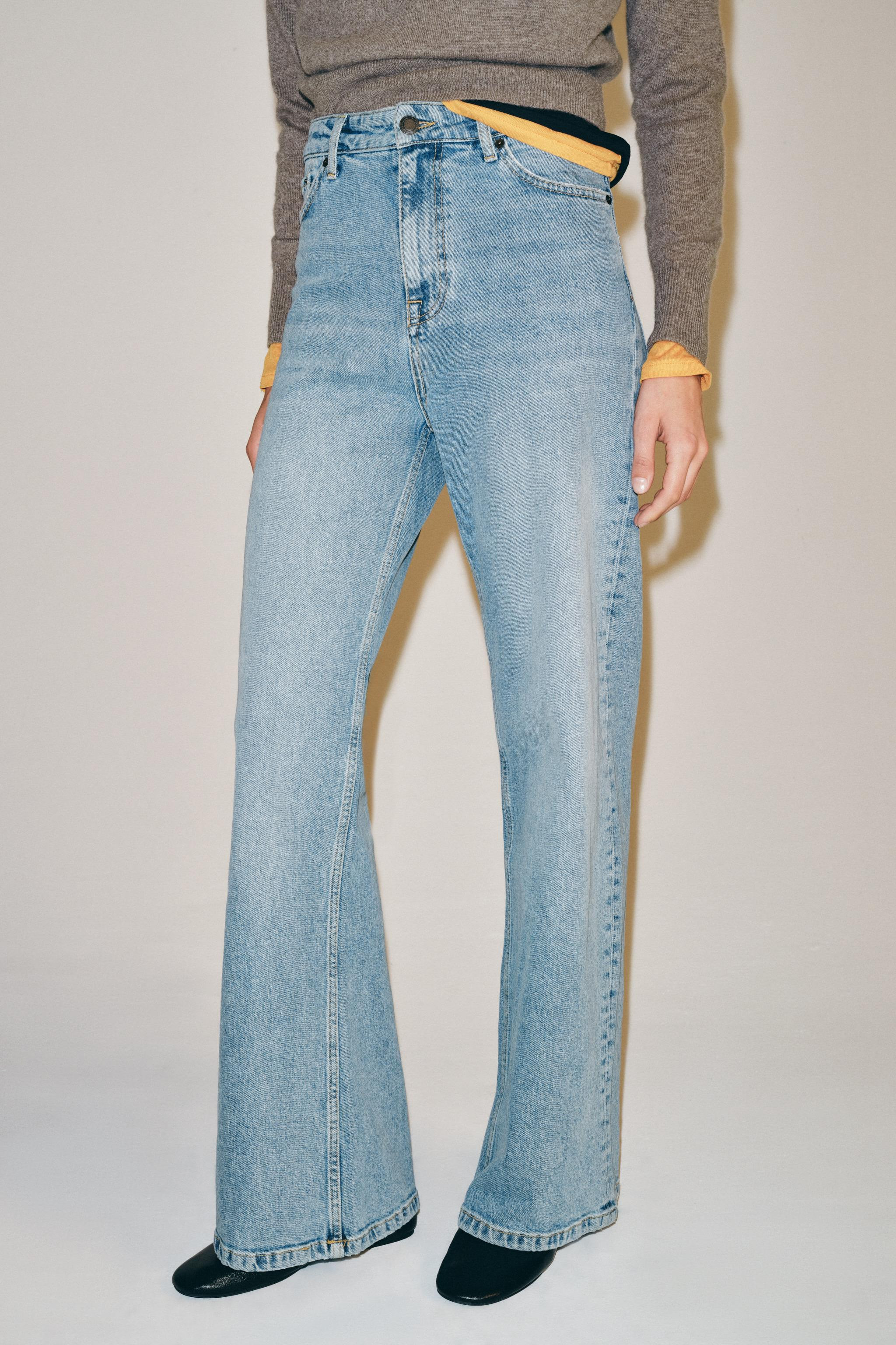 ZW COLLECTION COMFORT HIGH-RISE WIDE LEG JEANS | Zara US