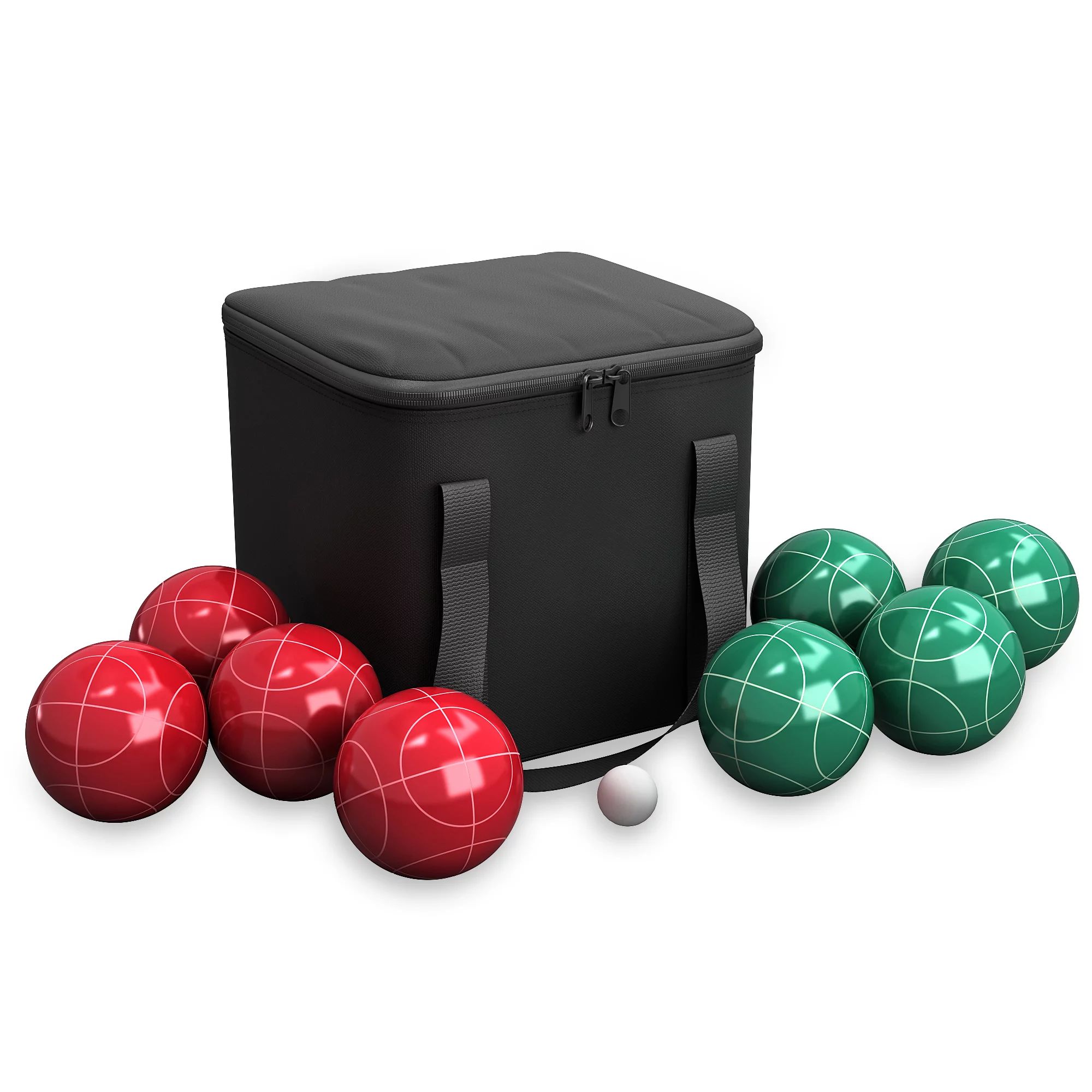 Trademark Games Bocce Ball Set Outdoor Family Bocce Game for Backyard, Lawn, Beach and More Red a... | Walmart (US)