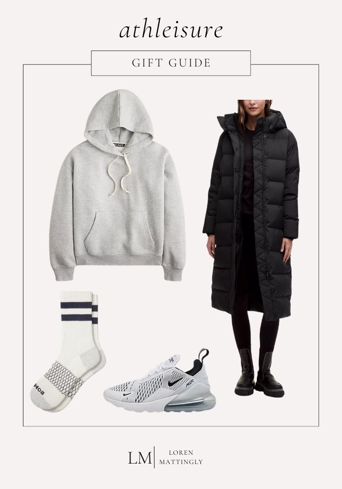Athleisure is basically my everyday uniform, so I rounded up my favorite pieces to gift (or get 😉). ✨ From the softest hoodie and the comfiest socks to my go-to sneakers and a warm, flattering puffer — these are staples I reach for nonstop.

If you’re shopping for someone who loves being comfortable but still put together, this athleisure guide is full of easy, wear-on-repeat picks.

Tap to shop + save this for later — more gift guides coming your way 🤍

#AthleisureGiftGuide #AthleisureStyle #GiftsForHer #LTKHoliday #EverydayEssentials #GiftIdeas2025 #LTKFinds

#LTKGiftGuide #LTKHoliday