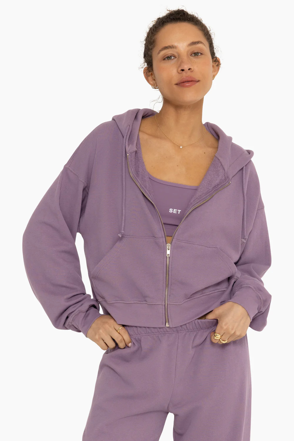 LIGHTWEIGHT SWEATS ZIP UP - NIGHTFALL | SET Active