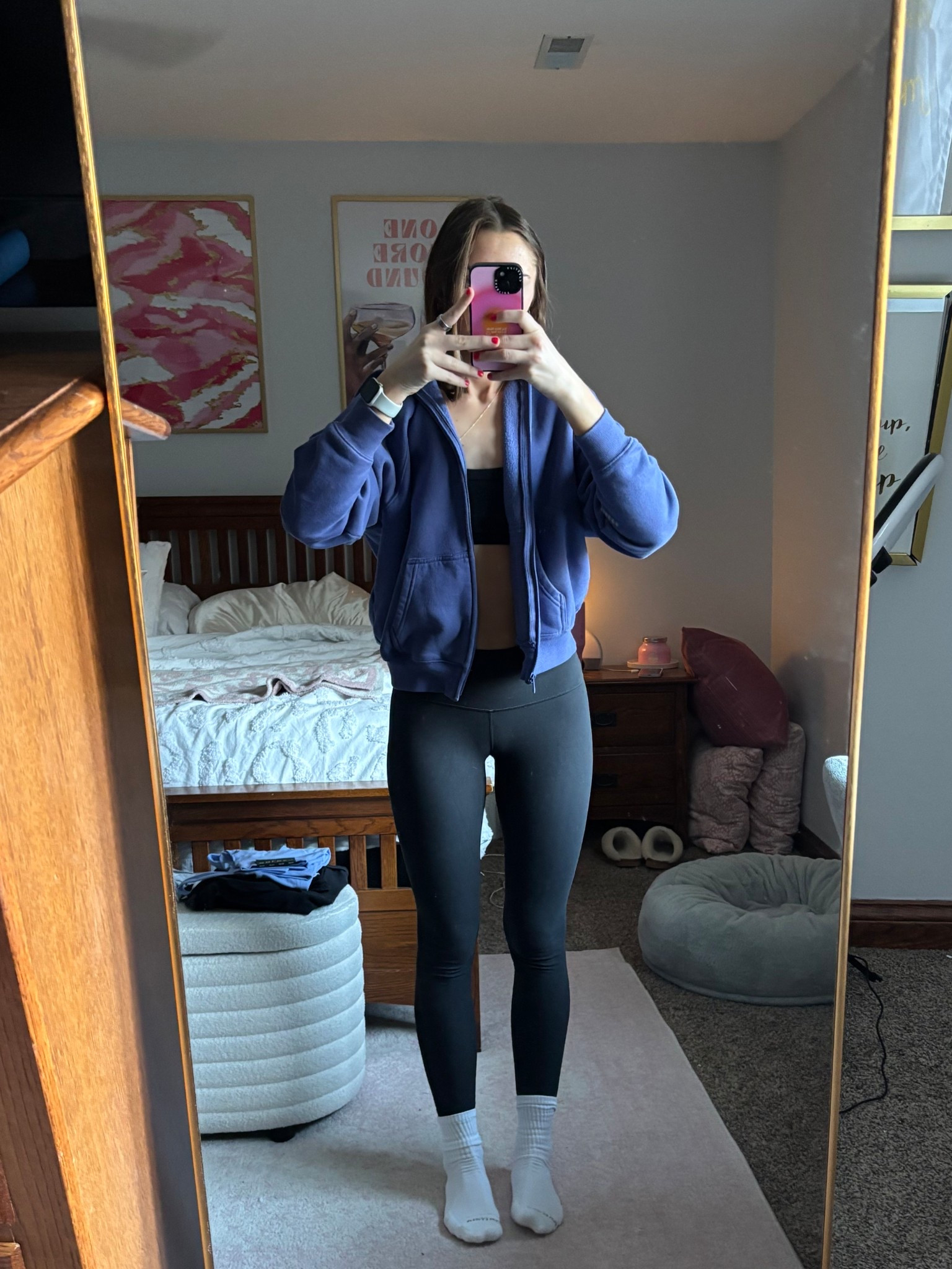 Favorite workout sets! 
Wearing a 4 in leggings and a xs in bra, and xs in zip up! 

#LTKSpringSale #LTKSaleAlert #LTKActive