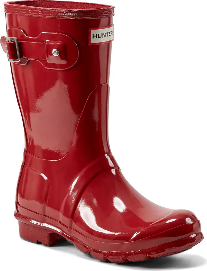 Hunter Original Tour Short Gloss Packable Rain Boot (Women) | Nordstrom | Nordstrom