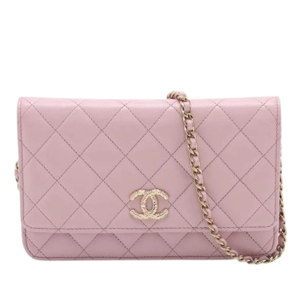 Chanel Vintage - Pre-owned Wallet on Chain - Femme - Pre-owned - Rose - Taille: ONE Size | Miinto FR