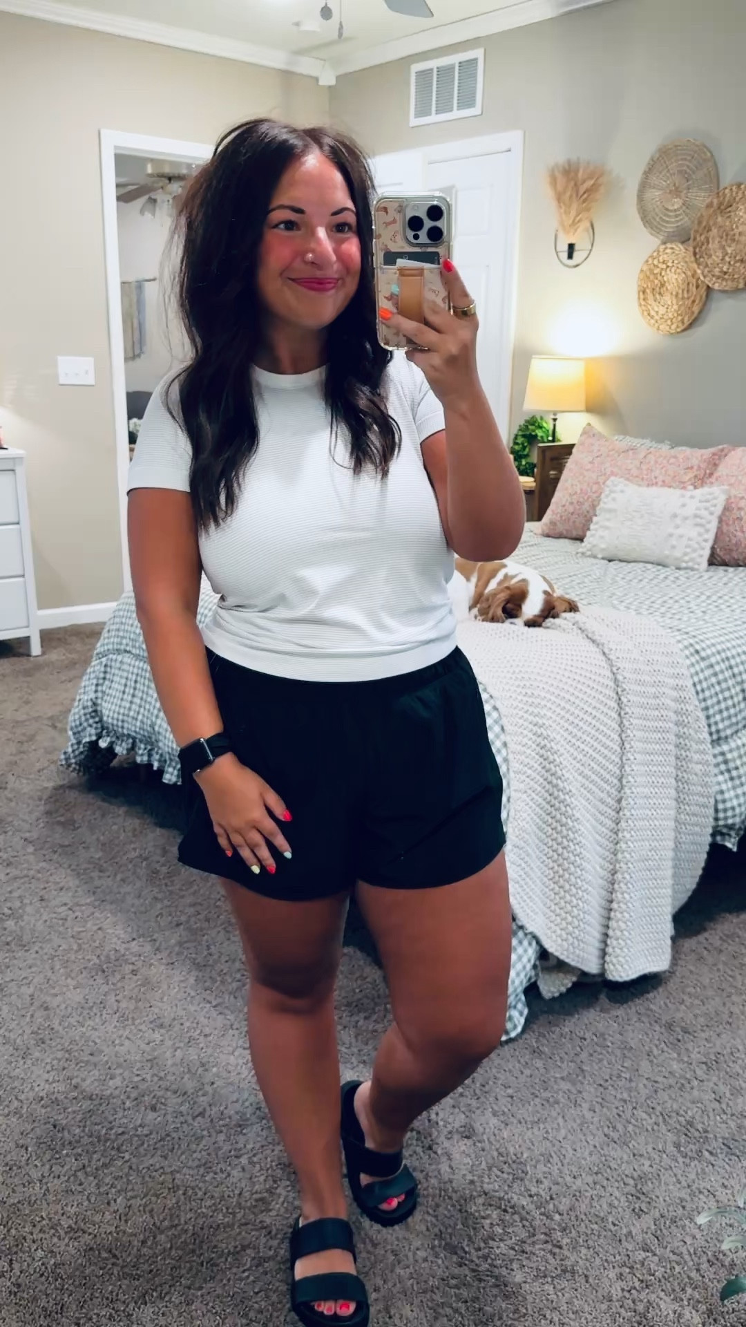 These summer basics are comfortable, versatile, and the kind of pieces you'll reach for on repeat all season long. ☀️🤍

sandals: sold out, but linking similar options below!
shorts: fit true to size // wearing a large
tee: fits true to size // wearing a large 

 #LTKootd #LTKMidsize