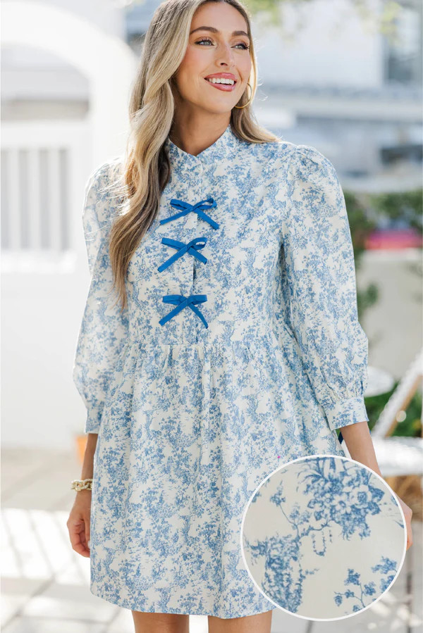 There's Always Hope Blue Toile Dress | The Mint Julep Boutique
