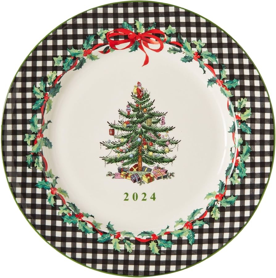 Spode Christmas Tree 8" Porcelain Dinner Plate, 2024 Annual Collector Plate - Holiday Dinnerware ... | Amazon (US)