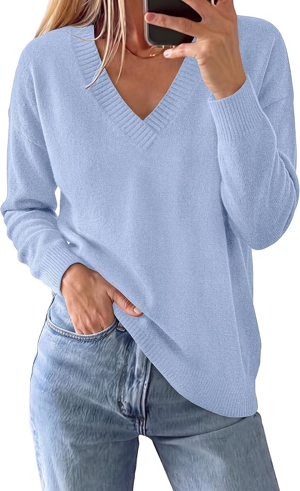 BTFBM V Neck Sweaters for Women Fall Clothes 2026 | Amazon (US)