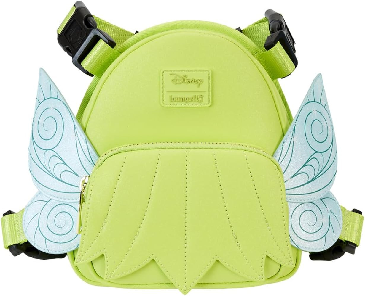 Loungefly Peter Pan Tinker Bell Cosplay Glitter Mini Backpack Pet Harness (Large) | Amazon (US)
